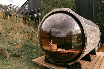 panoramic view sauna in Georgina, ON