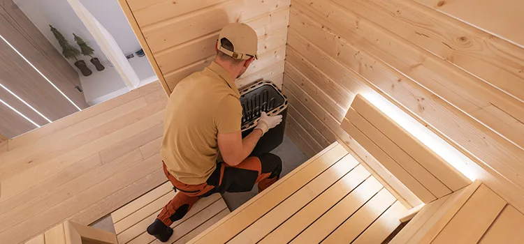 Finnish Sauna Ceiling Installation in Georgina, Ontario